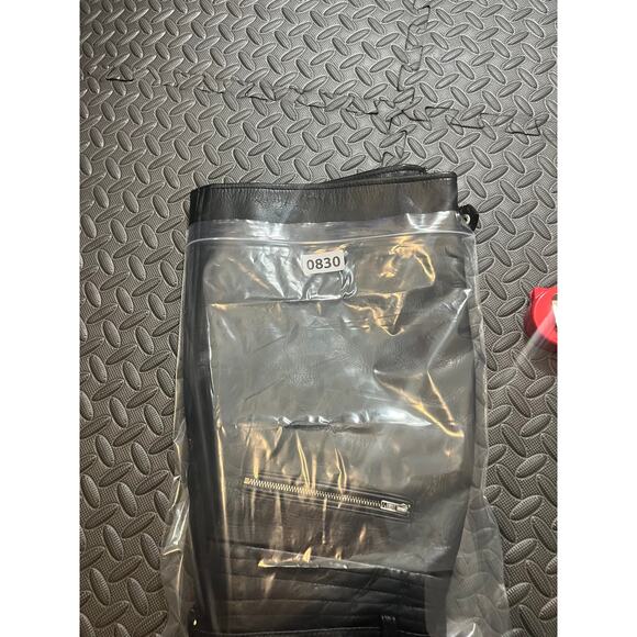 NWT 7 for all mankind genuine leather mini skirt black moto zipper AN6268H136 30 - Picture 11 of 11